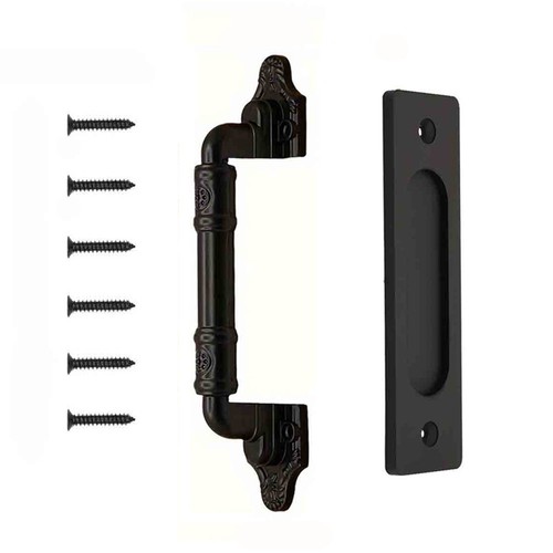 1 Set Vintage Handle Sturdy Barn Sliding Door Pull for Closet Cabinet Decor Home - Picture 6 of 9