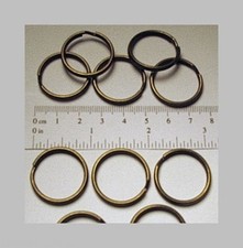 200 KEY RINGS ~ 25mm 1" Split Ring ~ ANTIQUE BRASS ~ SteamPunk Color ~ Findings