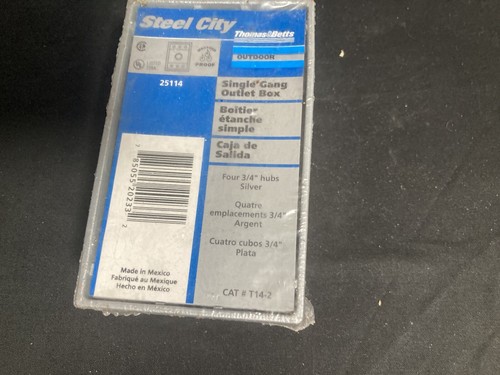 Single Gang Outlet Box 5-3/4" Hubs Thomas& Betts / Steel City Catalog #T14-2