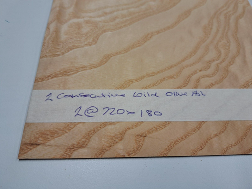 Olive Ash Veneer - 2 NATURAL WOOD Sheets - 720mm x 180mm - Picture 6 of 6