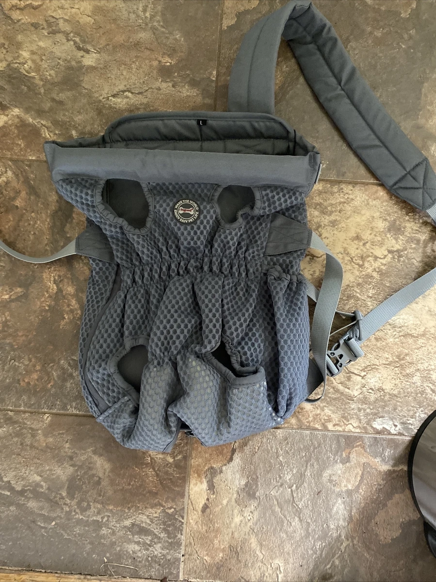 Doglemi Gray Dog Pet Carrier Backpack Bag Travel Mesh Full Zip Large | eBay
