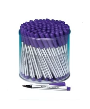 Viscot FINE TIP 100 Mini Piercing & Tattoo Skin Markers in Case Purple Ink