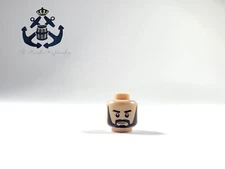 LEGO 2010 Minifigure Head Black Beard For Asoka / Coachman 3626pb0414 7571 4193