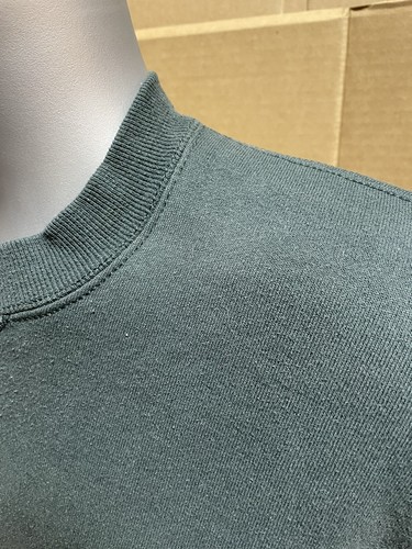 Vintage 90s Russell Athletic Crew Neck Sweatshirt XL Black Blank Made in USA - Picture 3 of 7