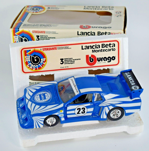 VINTAGE EARLY BURAGO LANCIA BETA MONTECARLO COD.0170 DIECAST MODEL CAR 1981 1:24 - Picture 2 of 11