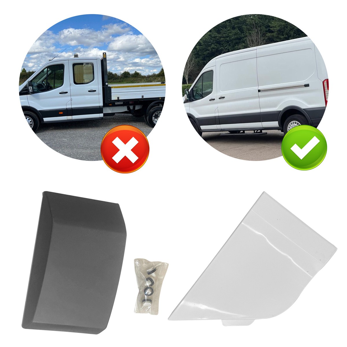 Fuel Filler Door Housing +Gas Cover For Ford Transit Van 150 250 350 15-19 White - Foto 8