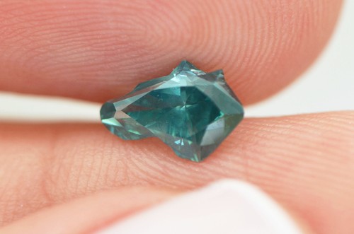 Diamante con forma de cabeza de caballo elegante azul certificado VS2 natural mejorado 0,95 quilates - Imagen 9 de 10