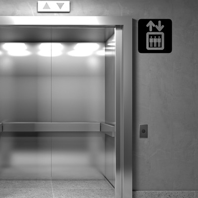 Public Elevator Up Down Sign Symbol Business Store Window Wall Decal ...