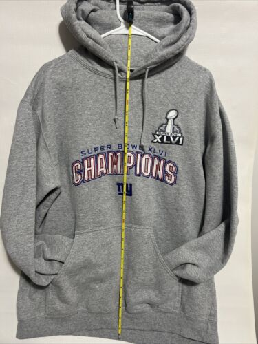 2012 Reebok/New York Giants “Super Bowl XLVI Champions” Sweatshirt Hoodie Medium - Picture 12 of 13