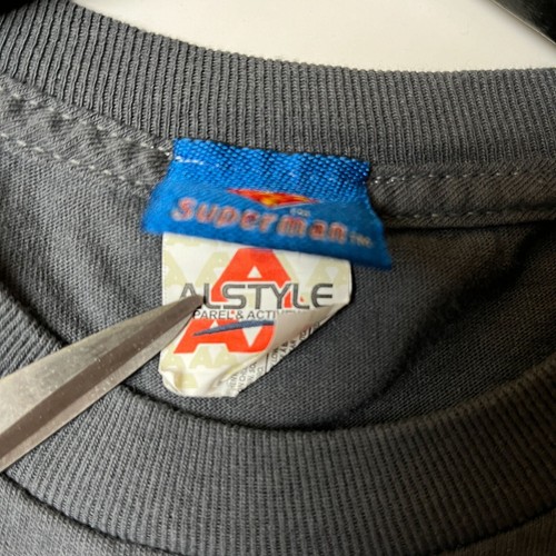 Vintage Y2K Superman Man of Steel T-Shirt Erwachsene grau Small S Held Grafik Tee - Bild 6 von 14