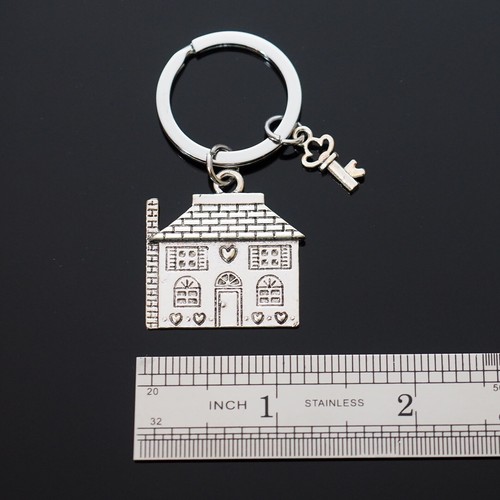 2pc Key Set House Warming Four Square Romantic Hearts Keys Love KeyChain Gift - Picture 6 of 12