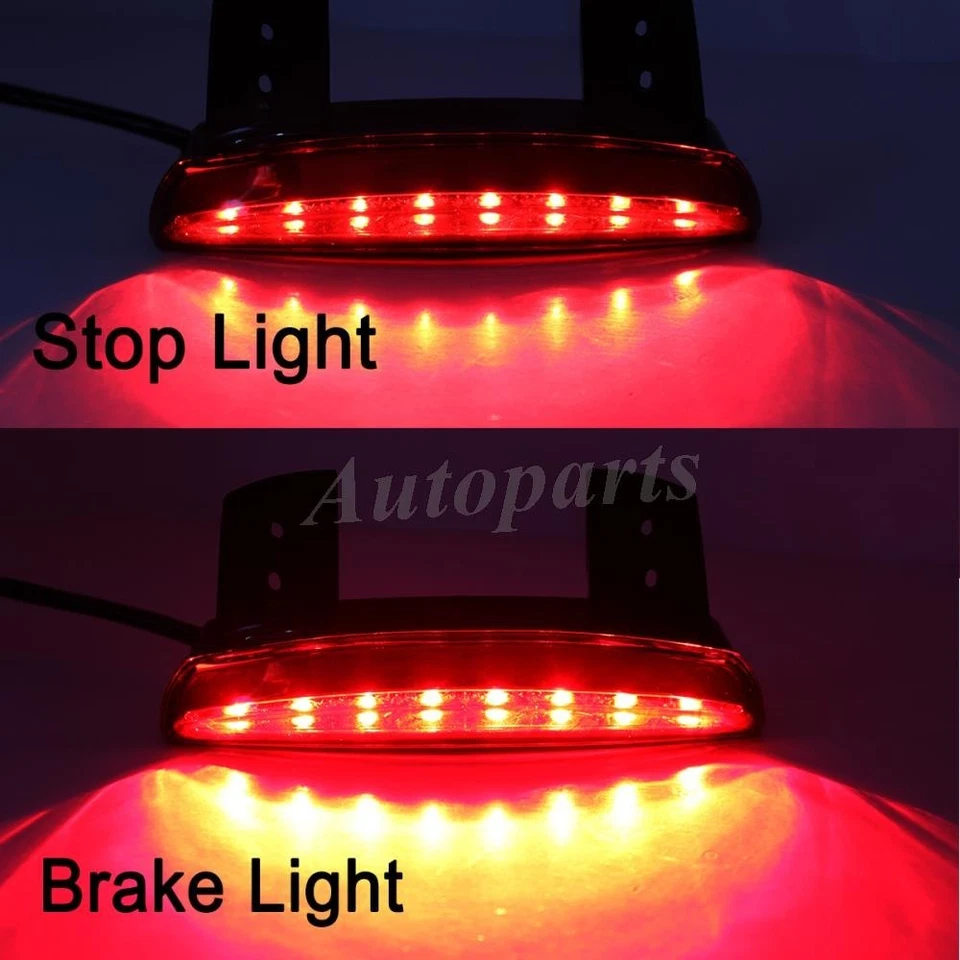 Luz trasera con matrícula de freno de ocho LED para Harley Davidson Iron 883 Foto 3 de 4