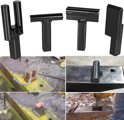 1 Inch Blacksmith Anvil Hardy Tool Set. Hot Cut, Creasing Stake, Fuller, Fork
