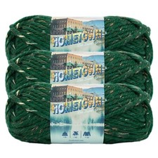  3 Pack Lion Brand Yarn 135-318E Hometown Bulky Yarn, Riverdale Tweed