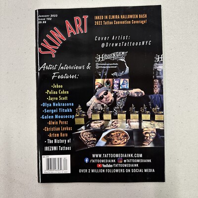 SKIN ART TATTOO MAGAZINE JAN 2023  ISSUE #182