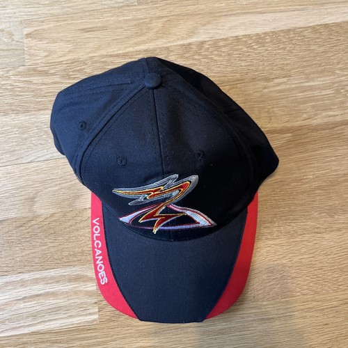 Salem-Kaiser Volcanoes Hat Cap Adjustable Baseball Black Red Minor League MiLB - Picture 2 of 12