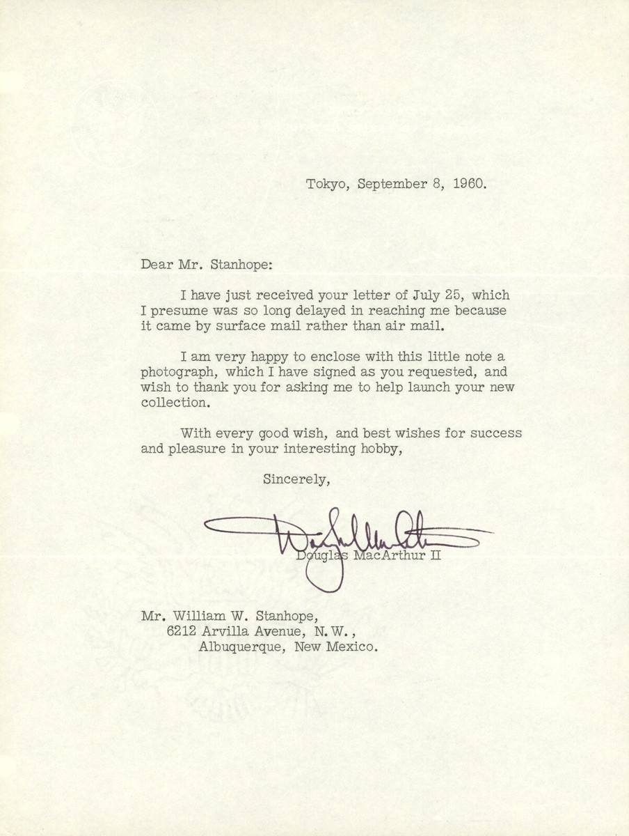 US Diplomat DOUGLAS MACARTHUR II Signed Letter | eBay