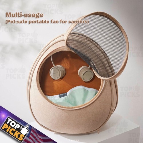 NIB Compact Portable Hanging Neck Air Cooling Fan USB Type-C Rechargable 3 Speed - Picture 3 of 14