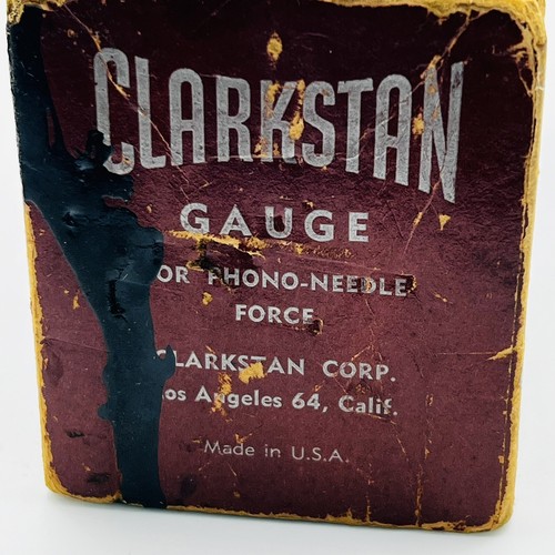 DE COLECCIÓN CLARKSTAN PHONO AGUJA MEDIDOR FUERZA INSTRUMENTO CON CAJA HECHO EN EE. UU. - Imagen 8 de 8