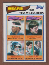 1982 Topps #292 Chicago Bears Team Leaders /Walter Payton - 449🔥🏈🔥