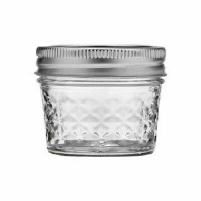 Ball JELLY GLASSES ボールジャー ガラスキャニスター12個 Ball 4 oz Mason Jars, Regular Mouth Quilted Canning Jars with Lids