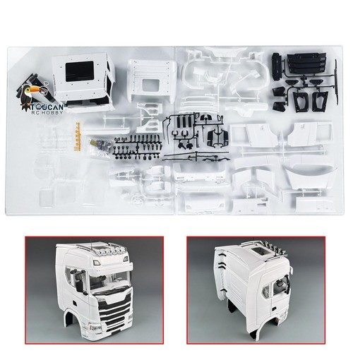 DIY 770S Plastic Cabin Unpainted Kits for 1/14 RC Tractor Truck Dumper Car Part - Picture 3 of 6