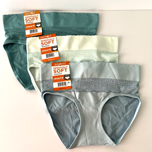 NEW Warner's 3 Pairs No Pinch,No Problems Hipster Panties S/5 Multi-Color NWT
