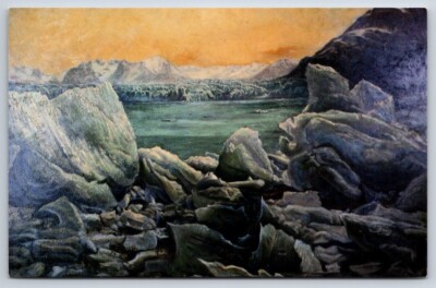 Juneau AK Postcard Alaska State Museum Coastal Muir Glacier Painting
