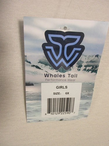 Whales Tail Performance Wear Girls Full Zip Puffer Jacket Size 6X Blue - Picture 6 of 9