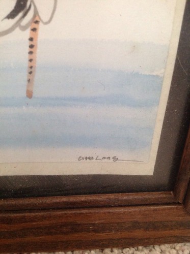 Painting of Storks (signed: 1993 Long) Framed/Matted - Picture 2 of 3