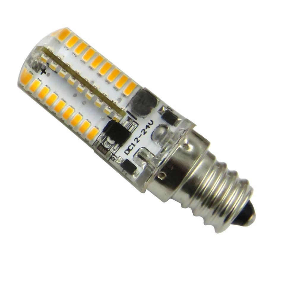 E12 Candelabra Base C7 LED bulb 72-3014 SMD LED Light 3W DC12~24V Silicone Lamp - Image 2 of 4