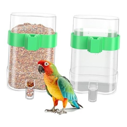 Bird Water Dispenser, Bird Cage Feeder, Parakeet Cage Accessories, 2 Pcs