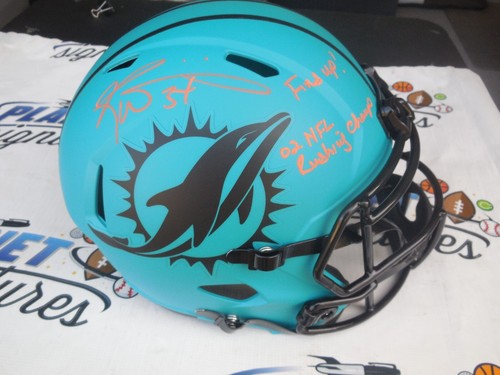 Ricky Williams signed Miami Dolphins full size RAVE helmet Beckett BAS COA - Picture 1 of 2