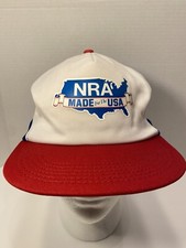 Vintage NRA National Rifle Association Mesh Trucker SnapBack Hat Made In USA