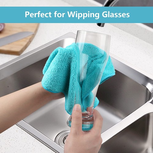 HOMEXCEL Microfiber Cleaning Cloth,12 Pack Cleaning Rag,Cleaning Towels with ... - Picture 5 of 7