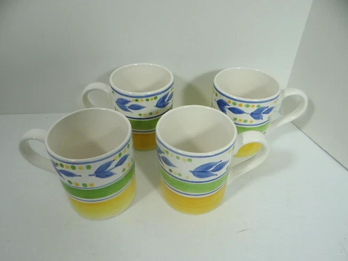 Gibson Everyday Clarisse Coffee Mugs Set of 4 Straight Rim