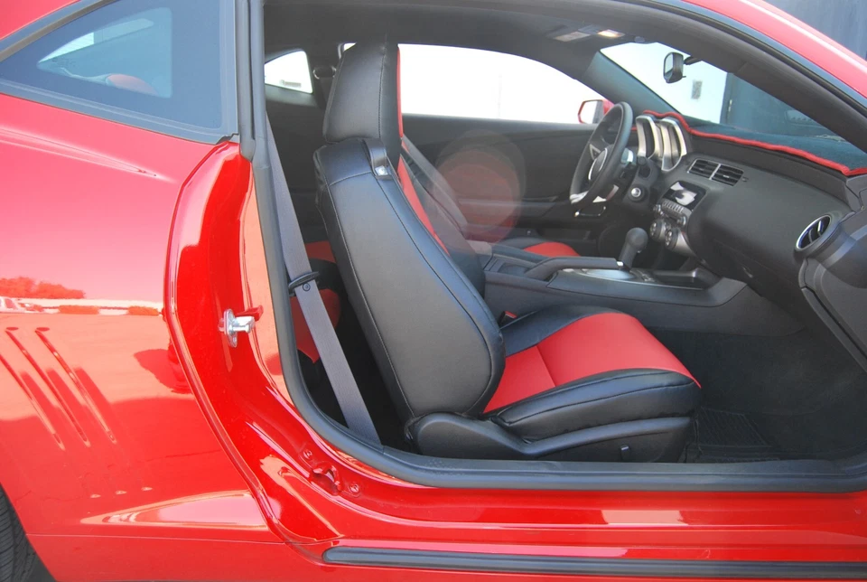 CUBIERTAS DE ASIENTO DELANTERAS Y TRASERAS PARA CHEVY CAMARO CUPÉ IGGEE 2010~2015 A MEDIDA Foto 4 de 4