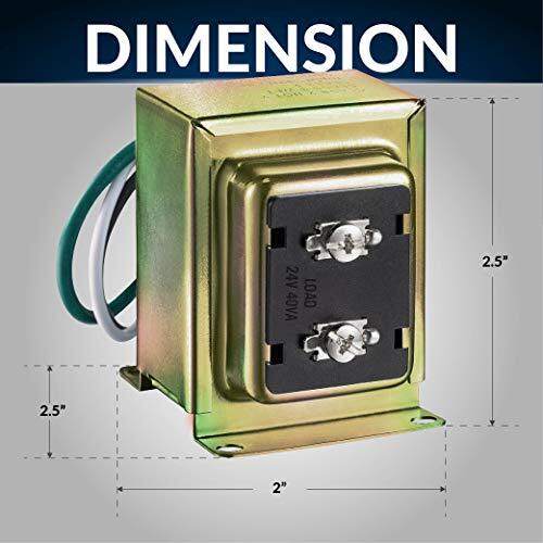 Transformador de timbre de puerta Newhouse Hardware 40TR 24 voltios 40vA con cable para alimentación... - Imagen 4 de 7