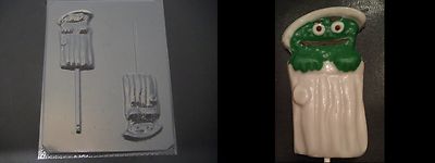 OSCAR the GROUCH in TRASH CAN Chocolate Soap Candy Gummy Mold
