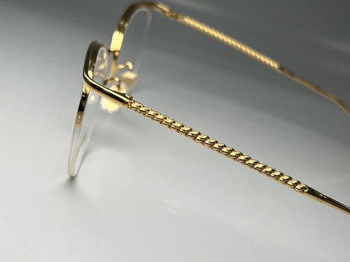 Brand New BOUCHERON Eyeglasses Women BC0059O Metal Gold Half Rim 56-135 France - Picture 13 of 18