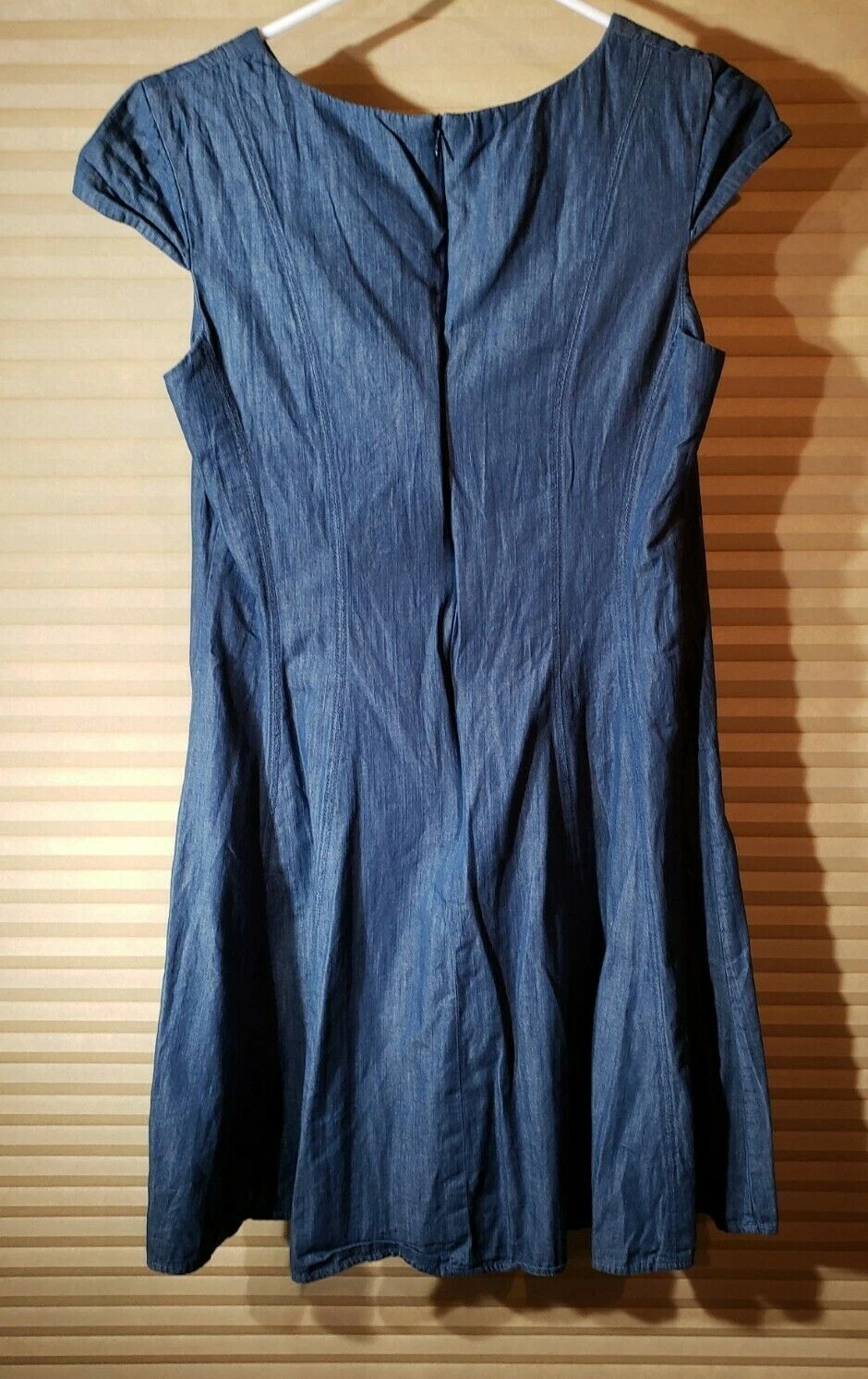 Abito ALYX blu scuro manica ad aletta leggero aderente e svasato denim elasticizzato taglia 9