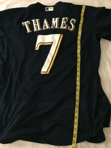 Majestic Milwaukee Brewers Eric Thames Baseball MLB jersey Men’s 44 / L - Picture 8 of 8