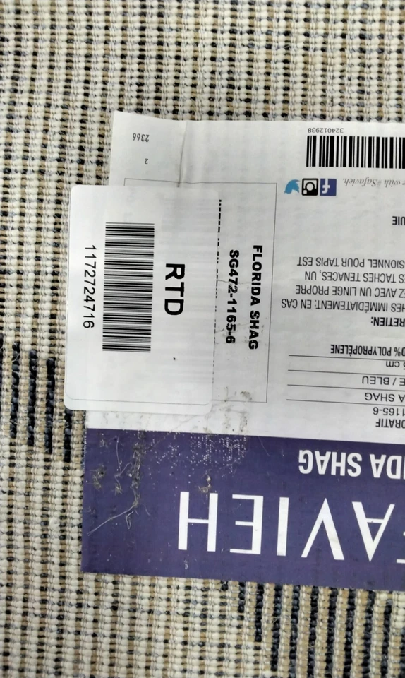 Alfombra para manchas traseras CREMA/AZUL 6' X 9', precio reducido 1172724716 SG472-1165-6 Foto 4 de 4