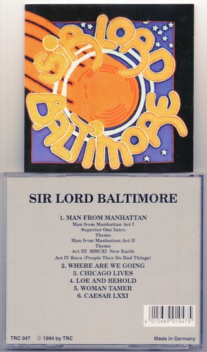 Sir Lord Baltimore - S/T, orig. 1971 Mercury, TRC 1994 Germany CD