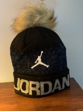 Nike/Michael Jordan-Cool Beanies - Beanie style - Black/blue with Pom Pom
