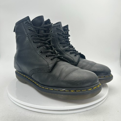 Dr. Martens The Original Air Wair Women Size 9 Black Leather 8 Eye Combat Boot - Picture 4 of 15