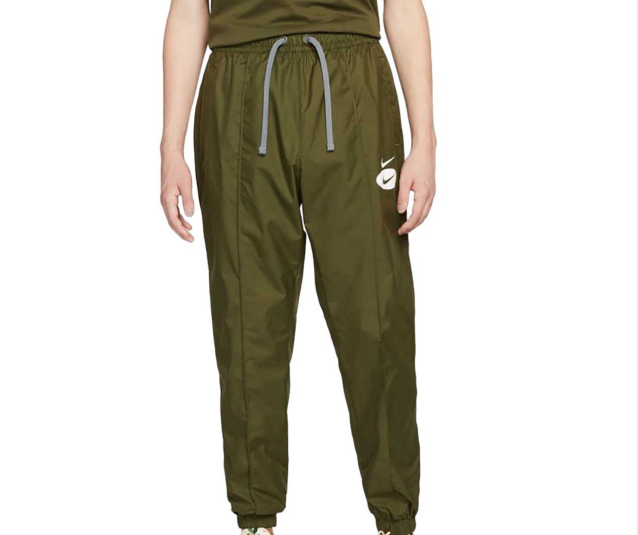 Nike Men's Sportswear Swoosh League Woven Lined Green Pants DM5485-326 - Size S