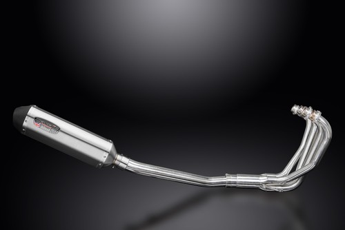 Silenciador de escape completo Suzuki GSX750F Katana 1998-2006 4-1 13,5" X-Oval acero inoxidable - Imagen 3 de 5