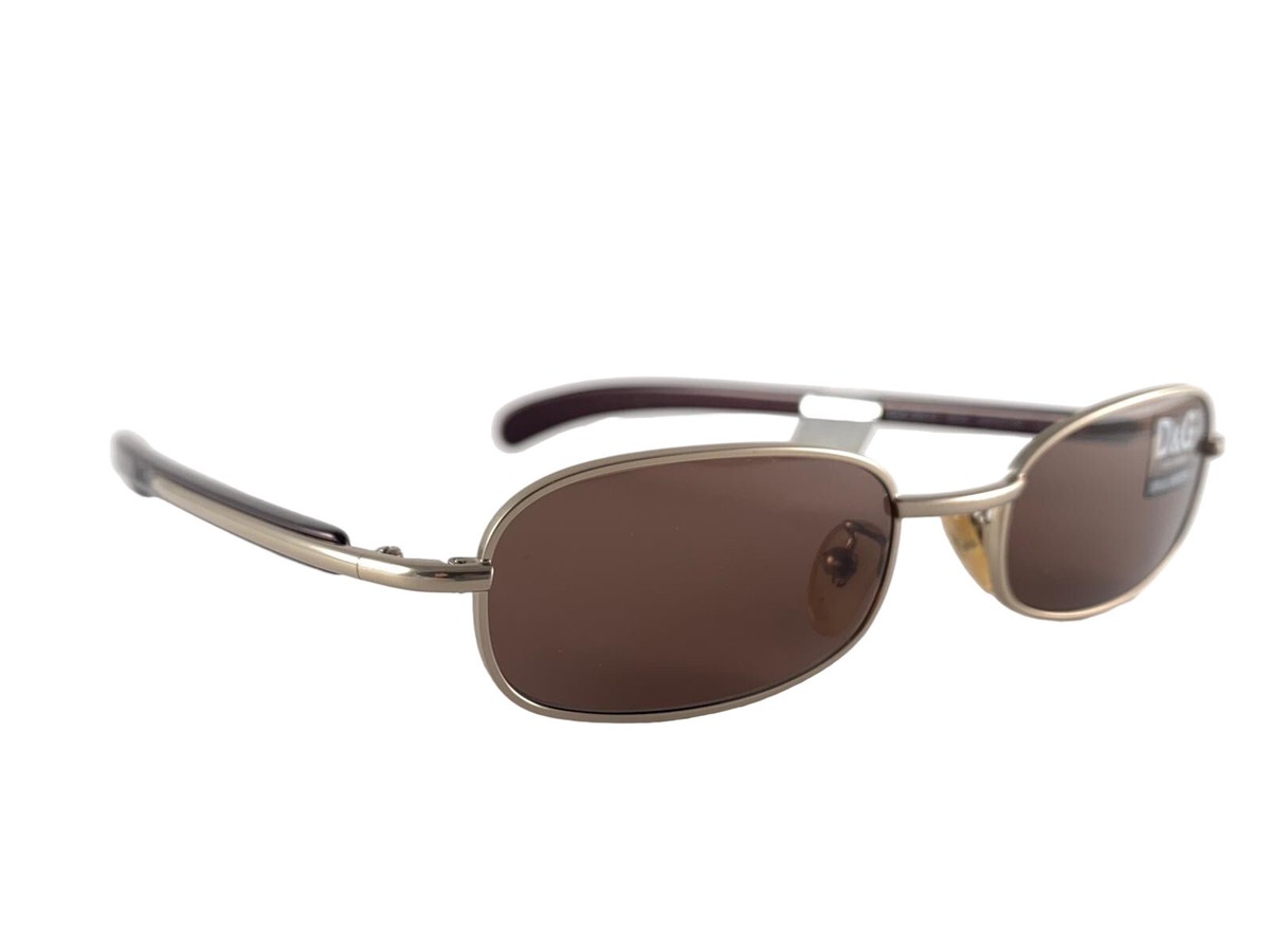 VINTAGE DOLCE & GABBANA DG 2012 SILVER & BRONZE SUNGLASSES