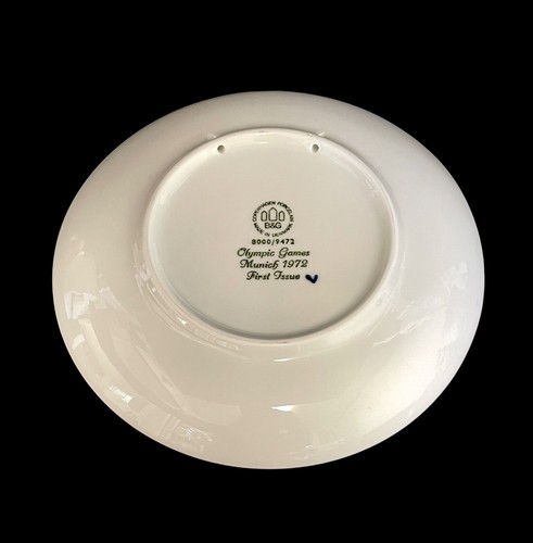 B&G Olympiade Munchen 1972 Plate Copenhagen Denmark First Issue - Picture 4 of 4